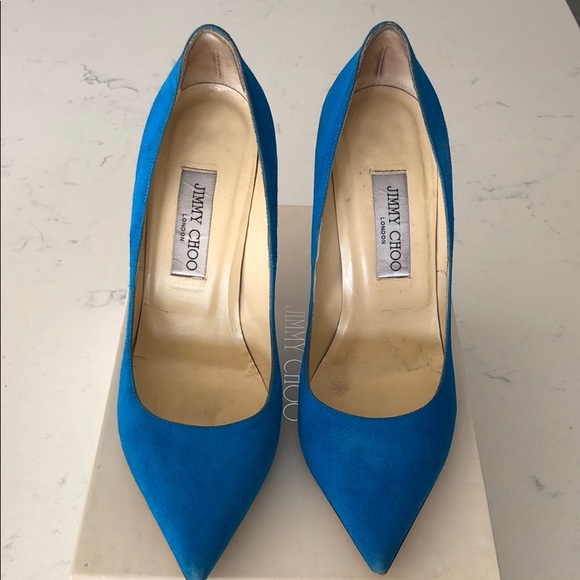 Jimmy Choo | Shoes | Jimmy Choo Anouk Pump Suede Turquoise 395 | Poshmark